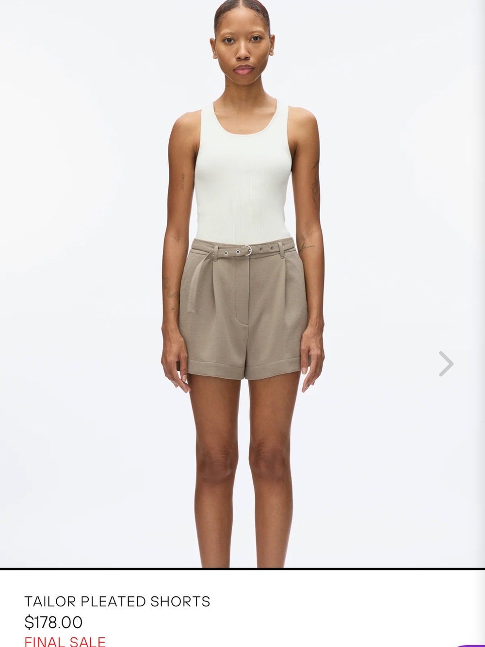 3.1 Phillip Lim Tailored Pleated High-Rise Shorts in Taupe